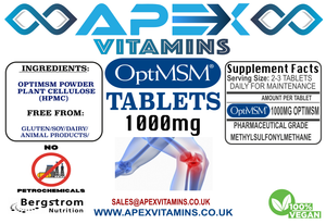 MSM TABLETS - Pure Distilled OptiMSM - Prices From: