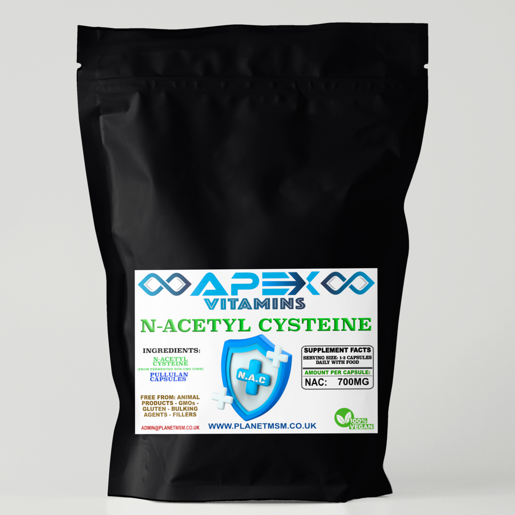 NAC CAPSULES... N-ACETYL-L-CYSTEINE.  VEGAN PULLULAN CAPSULES, WITH NO FILLERS